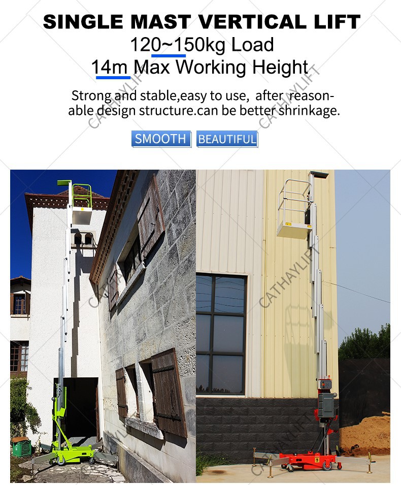 Single mast push around vertical mast lift -Shandong Cathay Machinery Co Ltd 4 Single mast push around vertical mast lift -Shandong Cathay Machinery Co Ltd 4